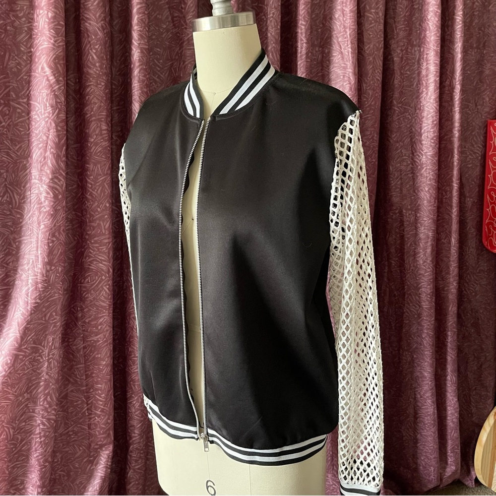 Black and White Women's Bomber Jacket!